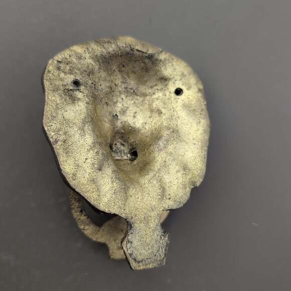 Antique Vintage Brass Lion Door Knocker Metal 4 Inches Tall - Picture 4 of 4